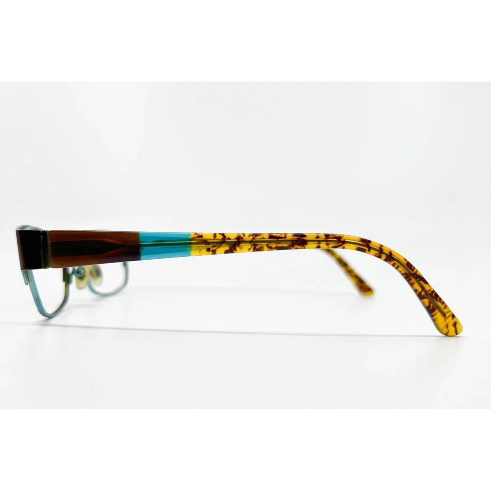 XOXO Eyeglasses Womens Brown Crush Tortoise Teal Rectangular 50-16-135